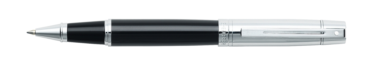 Sheaffer 300 Glossy Black And Chrome Rollerball Pen
