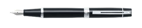 Sheaffer 300 Glossy Black Chrome Plate Trim Fountain Pen