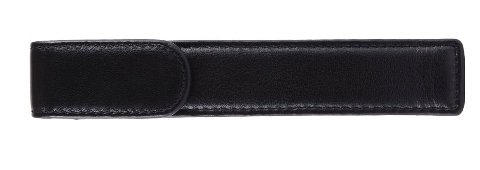 Stone Single Leather Pen Case Black